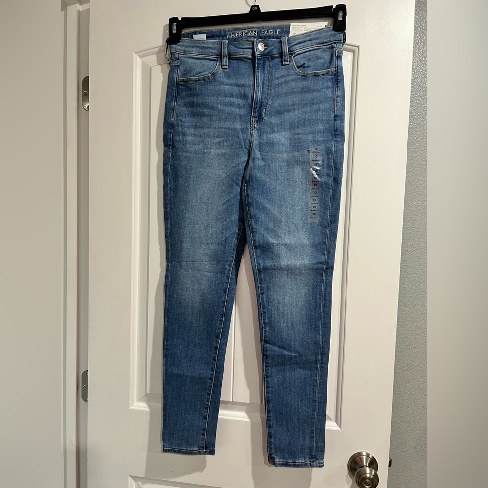 NEW NWT women’s jeans 10/30 long high rise stretch AEO‎ American eagle